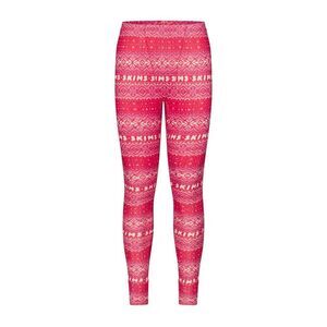Logo Plush Pointelle Legging | Red Fair Isle